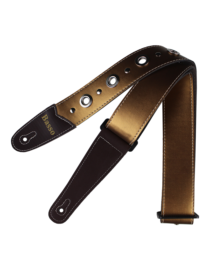 Basso® Chrome Urban Line Gold Correa Guitarra 5cm Largo: 145cm