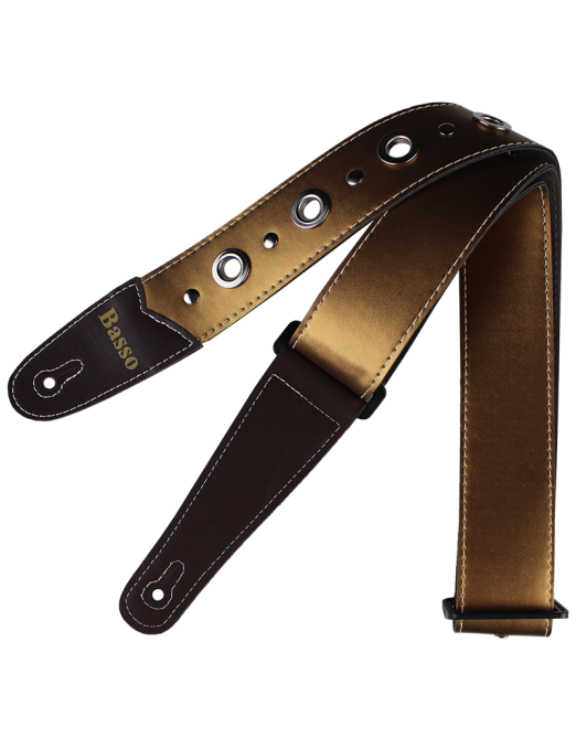 Basso® Chrome Urban Line Gold Correa Guitarra 5cm Largo: 145cm