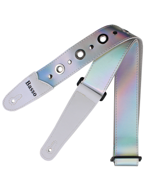 Basso® Chrome Urban Line Silver Correa Guitarra 5cm Largo: 145cm
