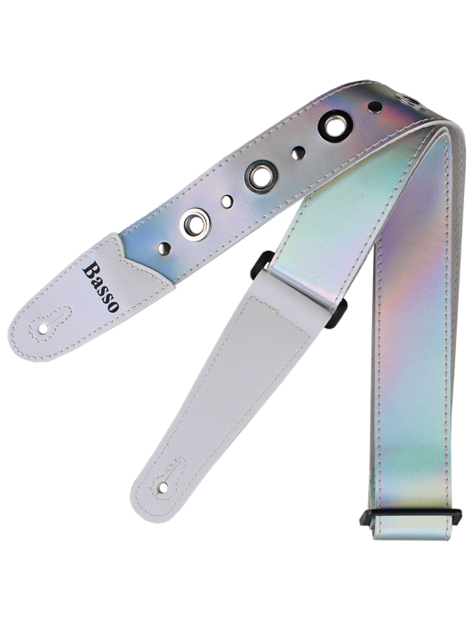 Basso® Chrome Urban Line Silver Correa Guitarra 5cm Largo: 145cm