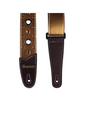 Basso® Chrome Urban Line Gold Correa Guitarra 5cm Largo: 145cm