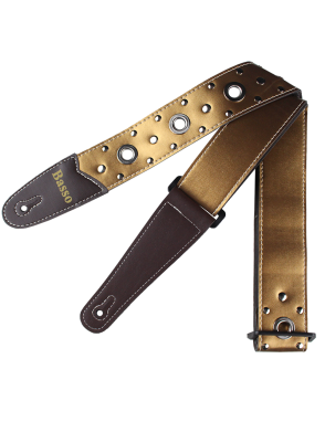 Basso® Chrome Urban Line Gold Correa Guitarra 5cm Largo: 145cm