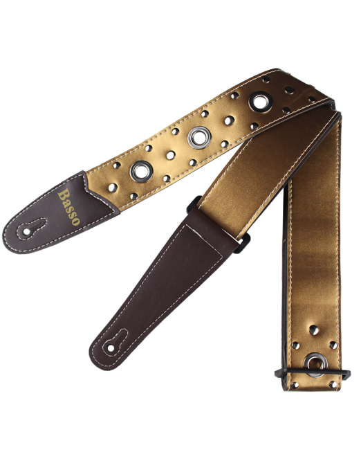 Basso® Chrome Urban Line Gold Correa Guitarra 5cm Largo: 145cm