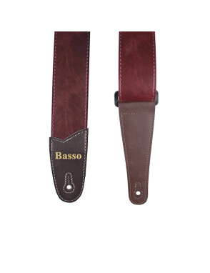 Basso® Vintage Line Burgundy Correa Guitarra 5cm Largo: 145cm