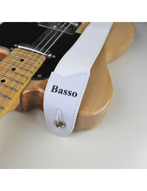 Basso® Oceanic Line White Correa Guitarra 5cm Largo: 145cm