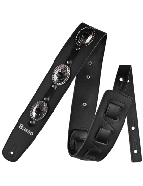 Basso® Country Black Correa Guitarra/Bajo 6cm Largo:145cm