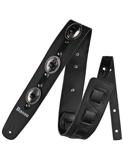 Basso® Country Black Correa Guitarra/Bajo 6cm Largo:145cm