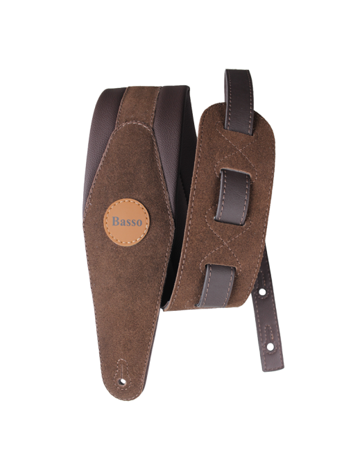 Basso® Original Gamuza Correa Bajo 9 cm Largo: 145cm Café