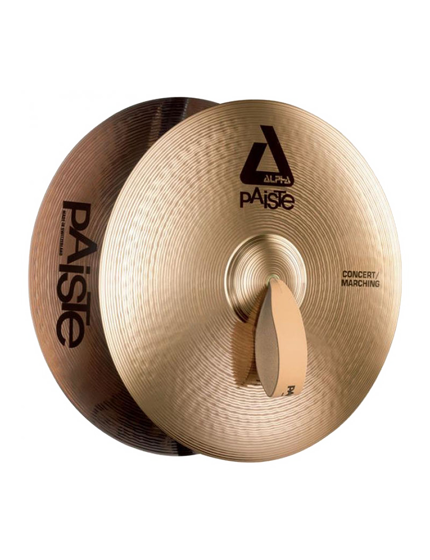 Paiste® Alpha Platillos Banda 18" Concert/Marching Set: Par con Correas