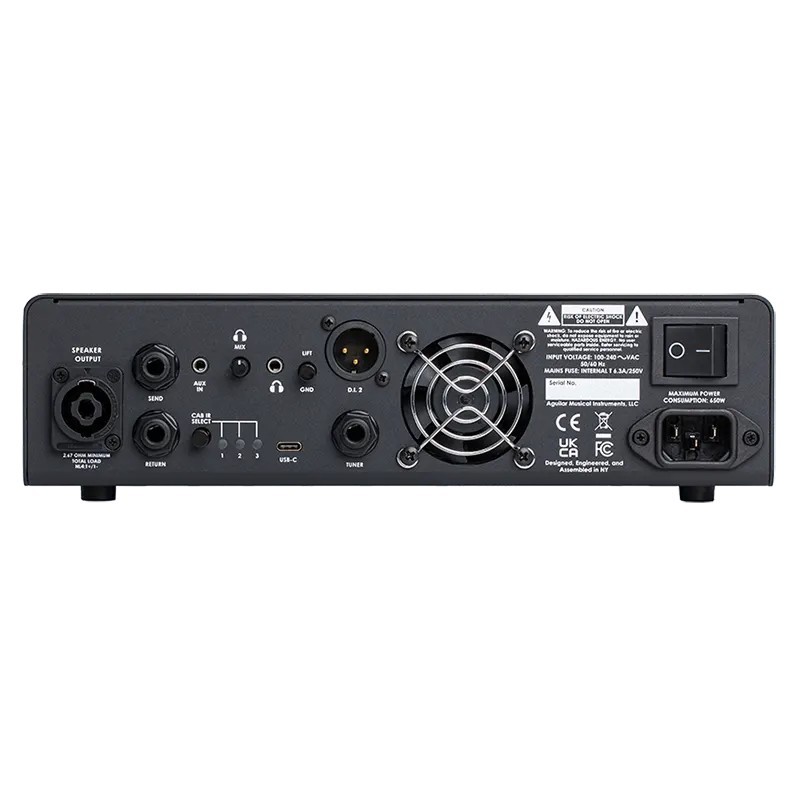 Aguilar® Tone Hammer® 500V2 Amplificador Bajo Cabezal 500W USB IR