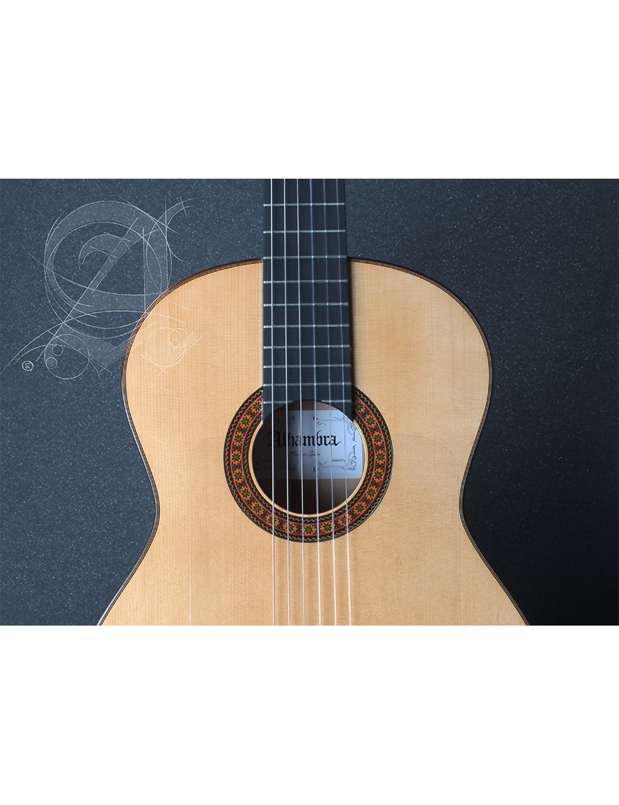 Alhambra® 8Fc Pure Guitarra Flamenca Concierto Golpeador Case