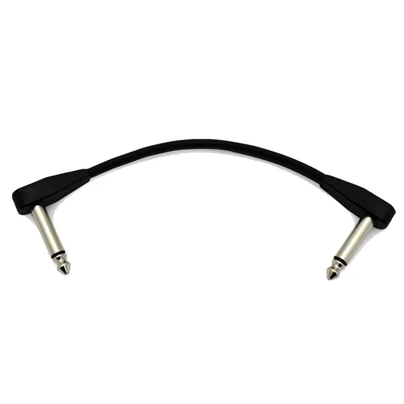 Santo Angelo® Pack x 3 FLATCONN 25cm Cable Pedal Plug ¼" L 90° OFHC