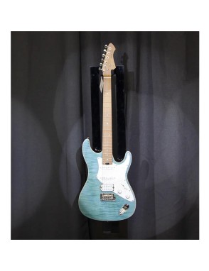 Aria® 714-MK2 Guitarra Eléctrica Fullerton Flamed Stratocaster® Style | Turquoise Blue