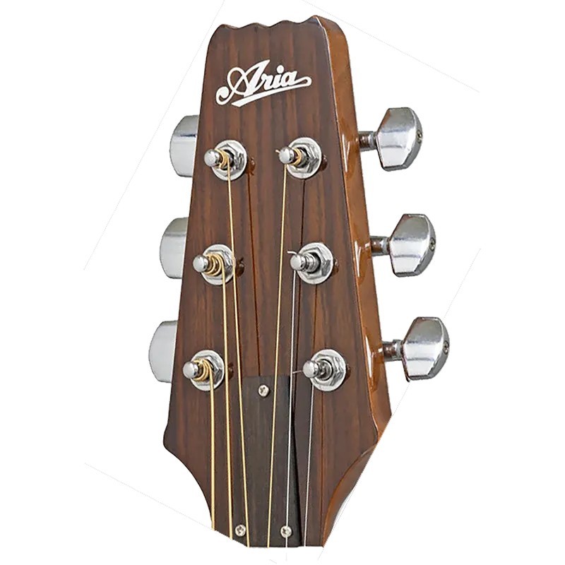 Aria® AD10CE Guitarra Folk Electroacústica Cutaway con Funda | Natural
