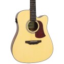 Aria® AD10CE Guitarra Folk Electroacústica Cutaway con Funda | Natural
