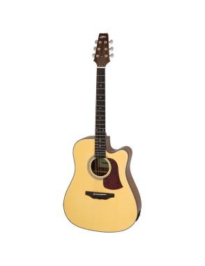Aria AD10CE Guitarra Dreadnough Electroacústica Cutaway  Funda Natural