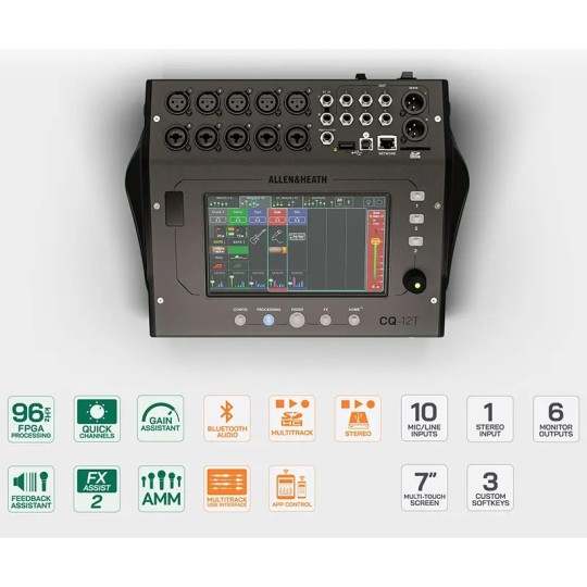 Allen & Heath CQ-12T Mixer Digital 12In 8Out