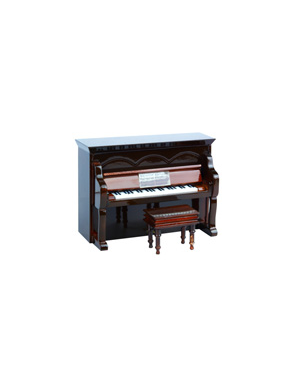 Miniaturas Piano Vertical Music Art Madera Estuche