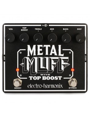 Electro-harmonix® Pedal Guitarra Distortion Metal Muff con Top Boost